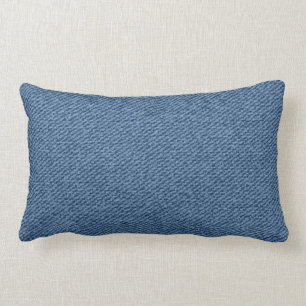 Coussin Rectangle Bleu jeans poussière, texture jeans denim.