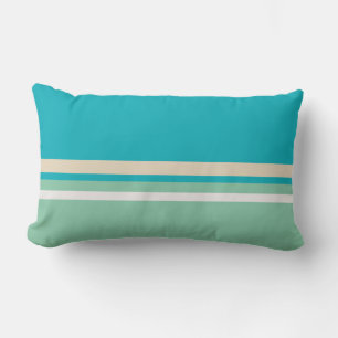 Coussin Rectangle Bleu turquoise, vert et turquoise