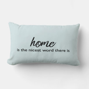 Coussin Rectangle Blue Grey Accueil Citation Grey Typographie COUS