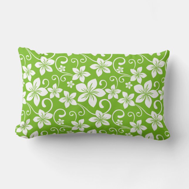 COUSSIN RECTANGLE BLUE HAWAII (LIME) (Recto)