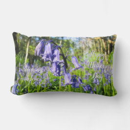 Coussin Rectangle Bluebells - Fête des Mères personnalisée