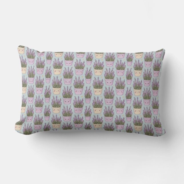 Coussin Rectangle "Blushing Lavender & Butterfly Dreams" (Recto)