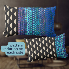 Coussin Rectangle Boho motif moderne géométrique gras
