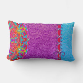 Coussin Rectangle Boho Multicolore Mandala réversible