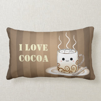 Coussin Rectangle Boisson chaude de cacao de kawaii mignon