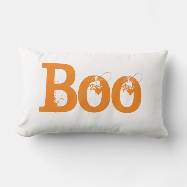 Coussin Rectangle Boite de typographie d'Halloween (Recto)
