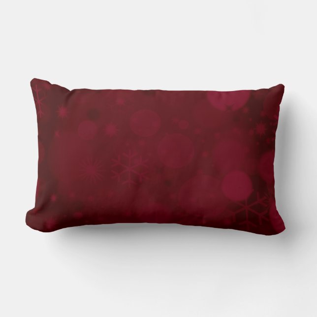 Coussin Rectangle Bokeh de Noël, Bourgogne/vin-Oreiller Luminaire (Recto)