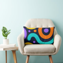 Coussin Rectangle Bold Geometric Circles Throw Pillow