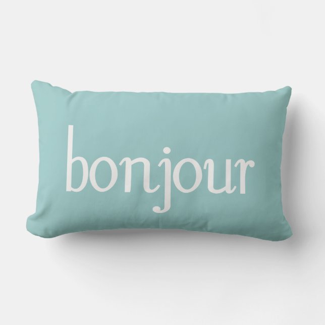 Coussin Rectangle Bonjour ! (Recto)