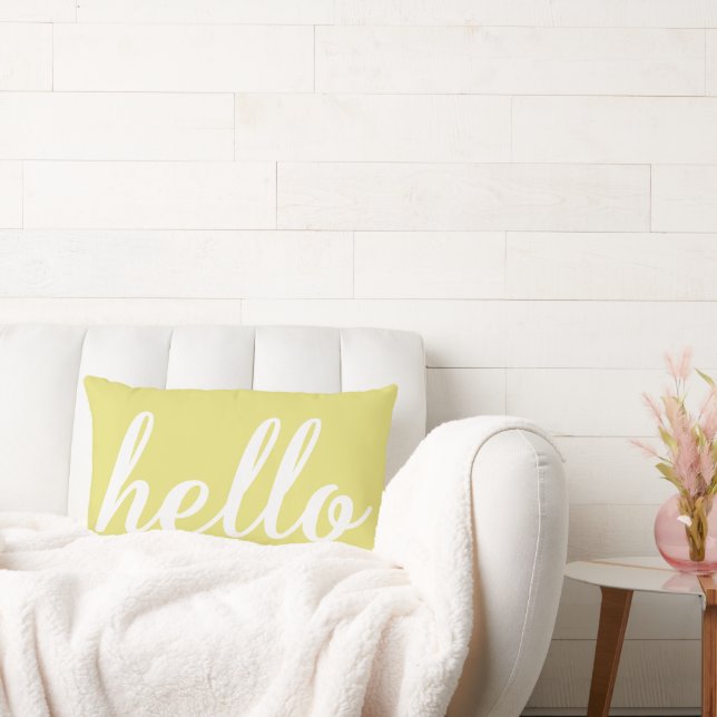 Coussin Rectangle Bonjour mignonne n'importe quelle couleur (Canapé)