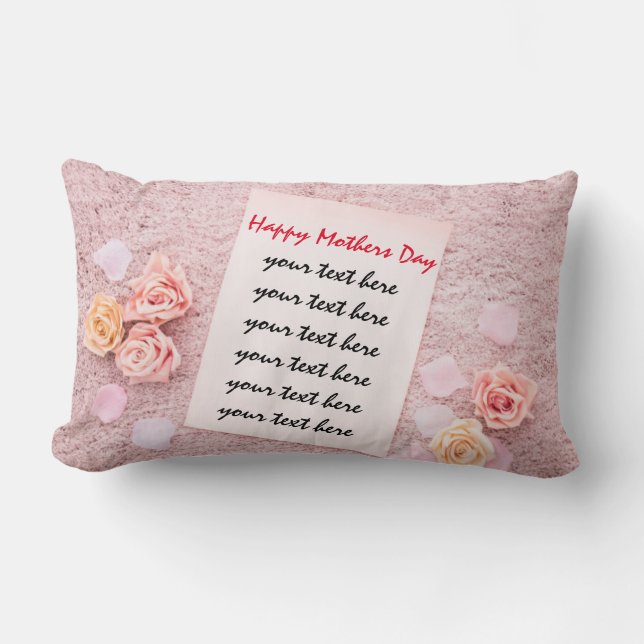 Coussin Rectangle Bonne fête des mères (Recto)