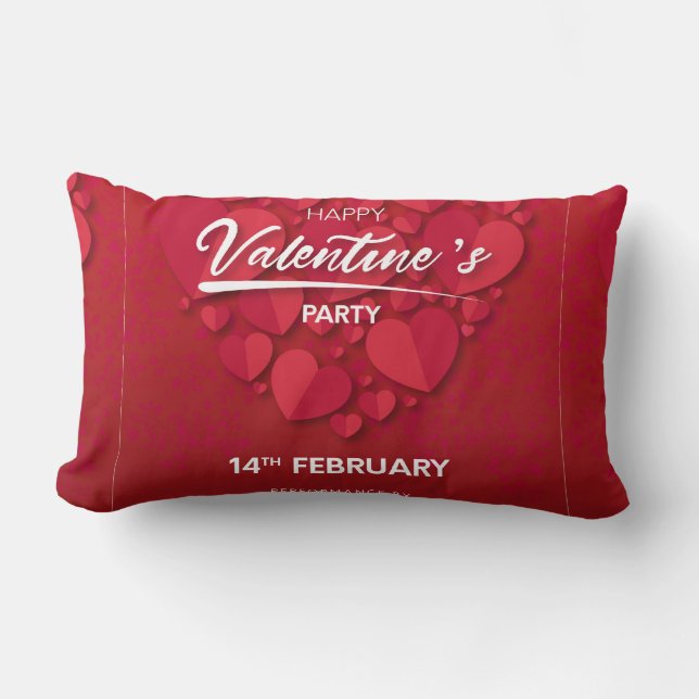 Coussin Rectangle Bonne Saint Valentin (Recto)