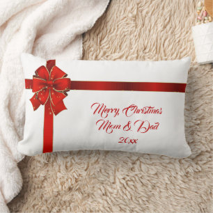 Coussin Rectangle Bonnes Fêtes rousses étincelantes