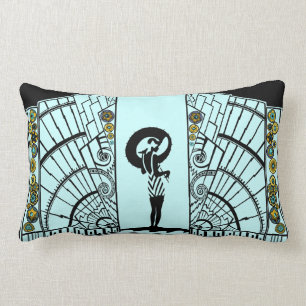 Coussin Rectangle Bord de la mer Deco dans l'Aqua, le Teal et le