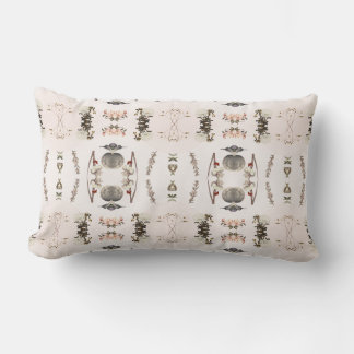 Coussin Rectangle Botanique Vintage rose
