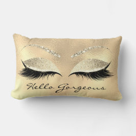 Coussin Rectangle Bouche de maquillage Gold Eyes Hello Gorgey Champa