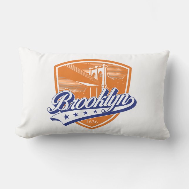 Coussin Rectangle Bouclier de Brooklyn avec motif Swoosh (Recto)