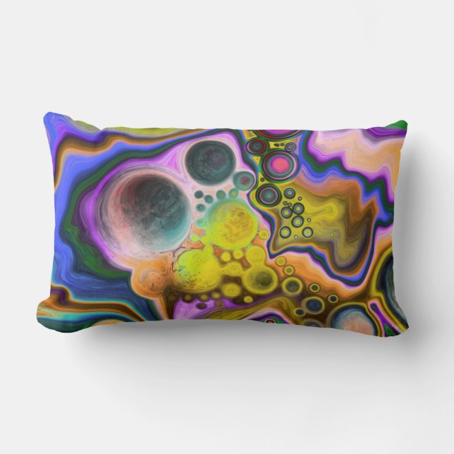 Coussin Rectangle Boule colorée Fluide Art Pour Peinture (Recto)