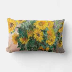 Coussin Rectangle Bouquet de tournesols par Monet Impressionniste