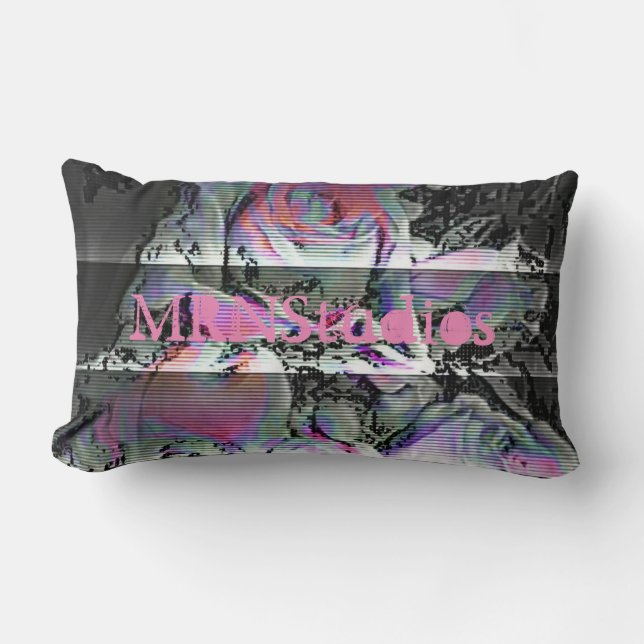 Coussin Rectangle Bouquet Techno   (Recto)