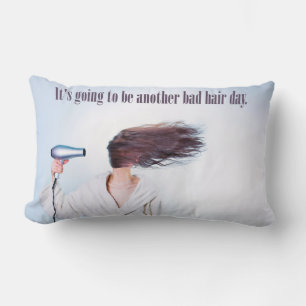 Coussin Rectangle Bouton à lèvres / Mauvais Cheveux Jour nom personn