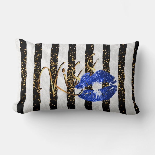 Coussin Rectangle Brise de Noir et de Blanc (Recto)