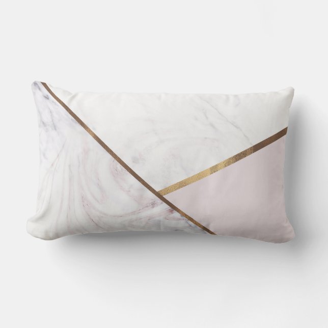 Coussin Rectangle Bronze Or rose et Bronze Rose Noir (Recto)
