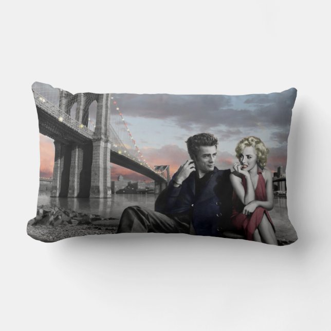 Coussin Rectangle Brooklyn B&W (Recto)