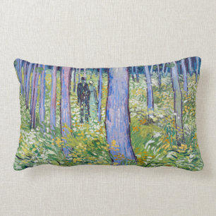 Coussin Rectangle Broussaille de Vincent van Gogh avec deux figures