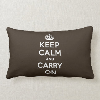 Coussin Rectangle Brun chocolat foncés gardent le calme et