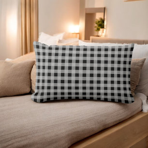 Coussin Rectangle Buffle gris noir Plaid Holiday