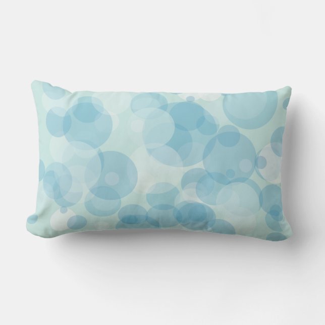 Coussin Rectangle Bulles bleues (Recto)