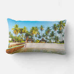 Coussin Rectangle Bungalows sur la plage   Ko Mook, Thaïlande