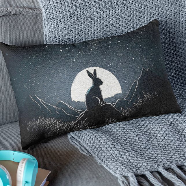 Coussin Rectangle Bunny Montres Le Ciel Nocturne (Créateur téléchargé)