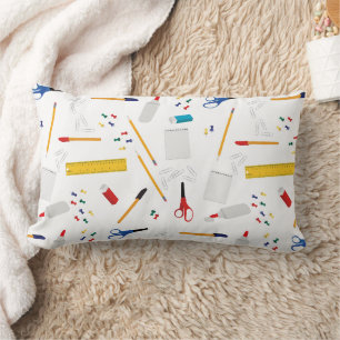 Coussin Rectangle Bureau scolaire et artisanat Fournitures Motif