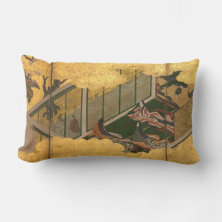 Coussin Rectangle Butterflies Scene from The Tale of Genji