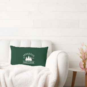 Coussin Rectangle Cabine Nom de famille Forest Green
