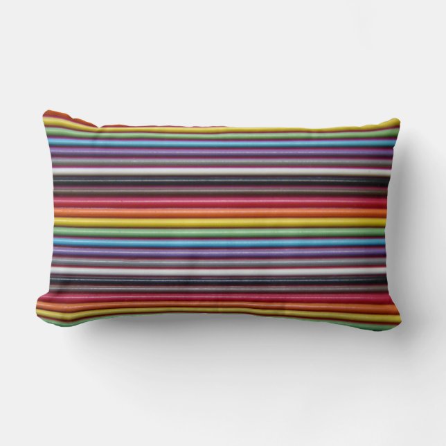 Coussin Rectangle Câble de ruban arc-en-ciel Luminaire (Recto)