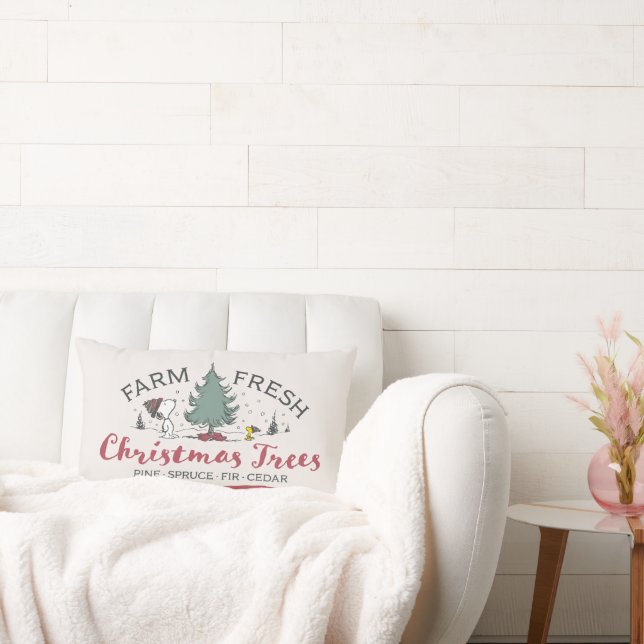 Coussin Rectangle cacahuètes | Arbres de Noël frais de ferme (Canapé)