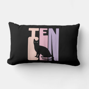 Coussin Rectangle Cadeau 10e anniversaire   Ventilateur de chats mig