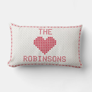 Coussin Rectangle Cadeau d'anniversaire de couple personnalisé en br