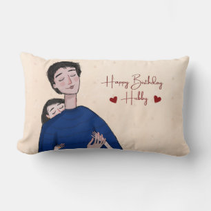 Coussin Rectangle cadeau d'anniversaire de mari