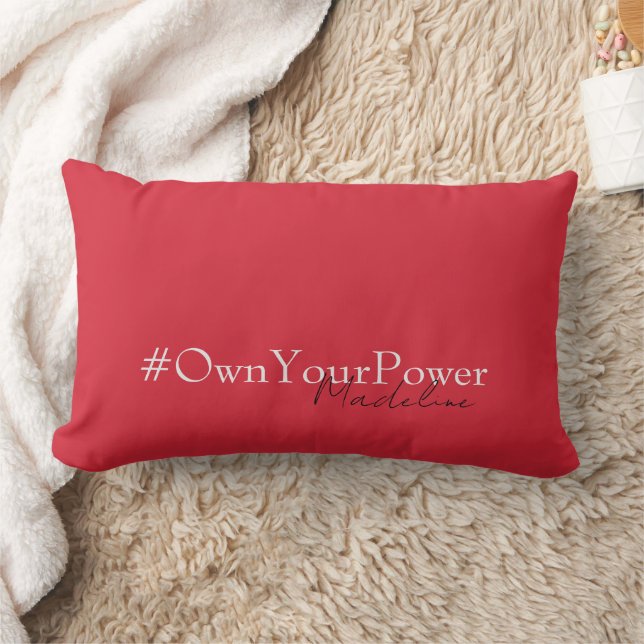 Coussin Rectangle Cadeau d'autonomisation des filles - Nom personnal (Couverture)