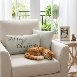 Coussin Rectangle Cadeau Mariage personnalisé : Jetée d'une ferme gr