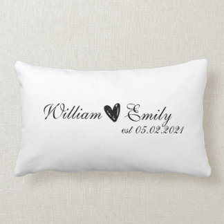 Coussin Rectangle Cadeau personnalisé Mariage nouvellement marié