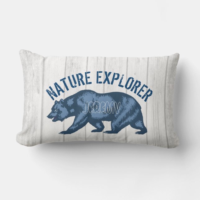 Coussin Rectangle Cadeau personnalisé pour l'amant animal de faune (Recto)