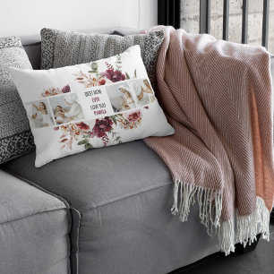 Coussin Rectangle Cadeau photo de collage moderne Fleurs de photos B