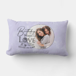 Coussin Rectangle Cadeaux d'anniversaire minimalistes pour belle-sœu