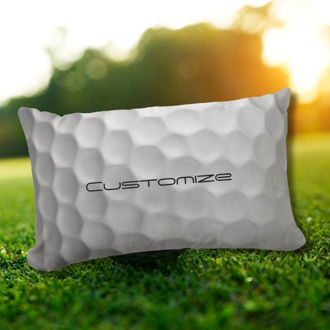 Coussin Rectangle Cadeaux de balles de golf personnalisées de la sér (Créateur téléchargé)