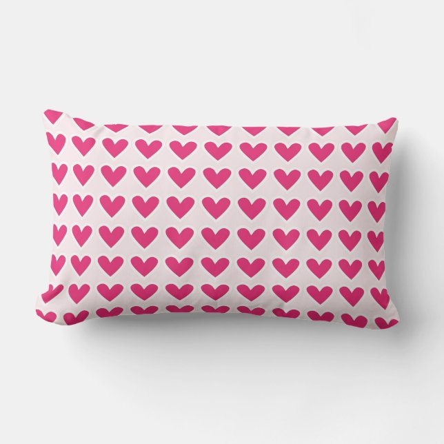 Coussin Rectangle Cadeaux rouges mignons de Saint-Valentin de rose (Recto)